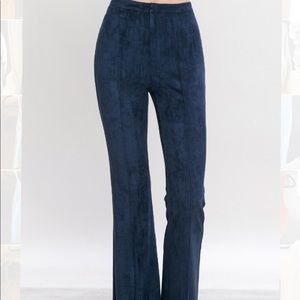 Jealous Tomato Faux Suede Flare Pants (Size M)